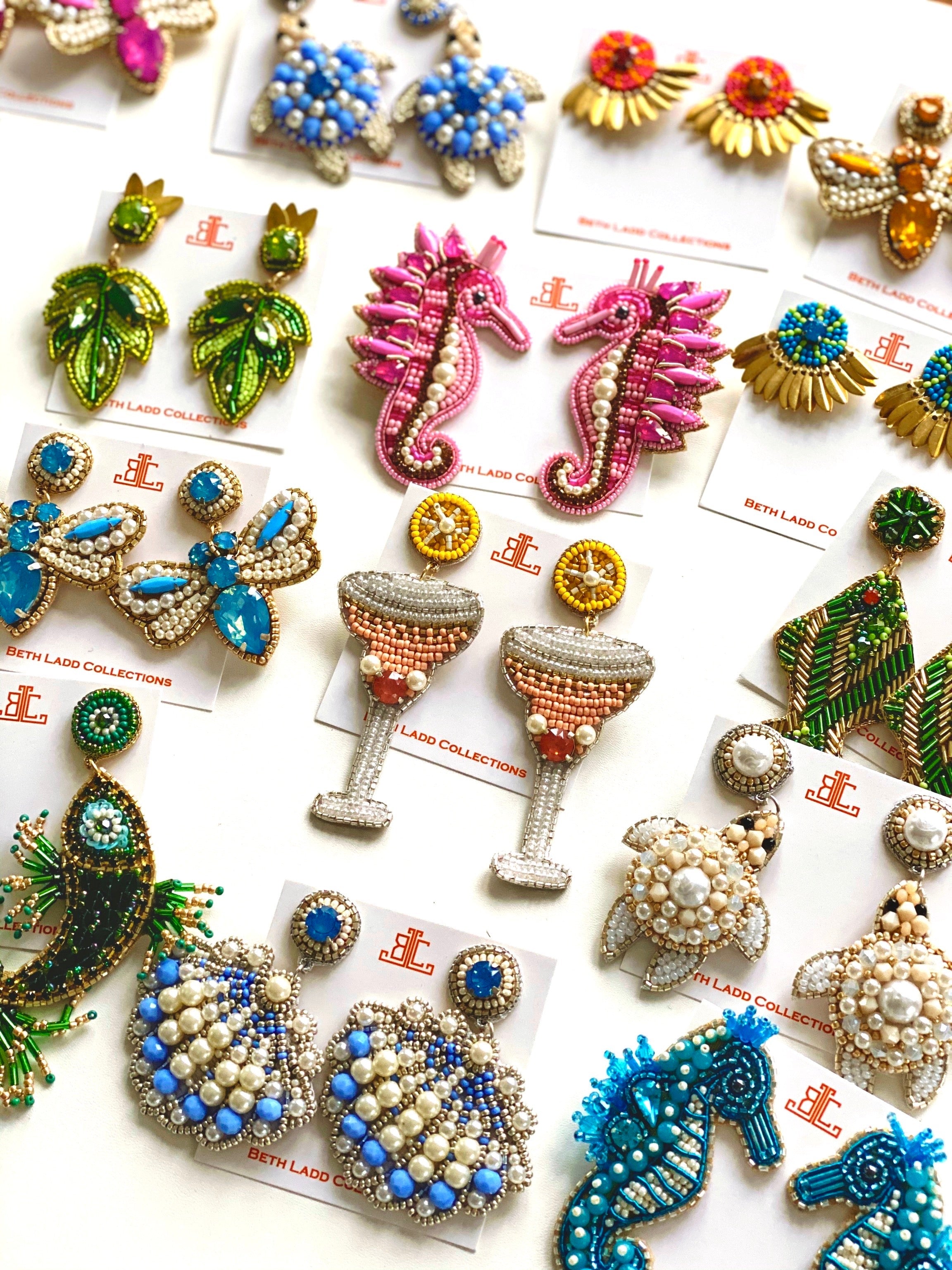 Periwinkle & Pearl Shell Earrings