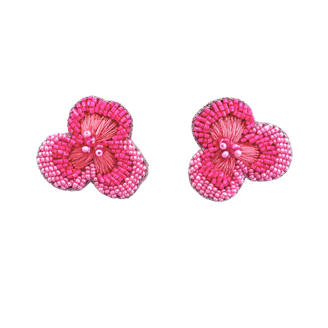Flower Studs in Pink