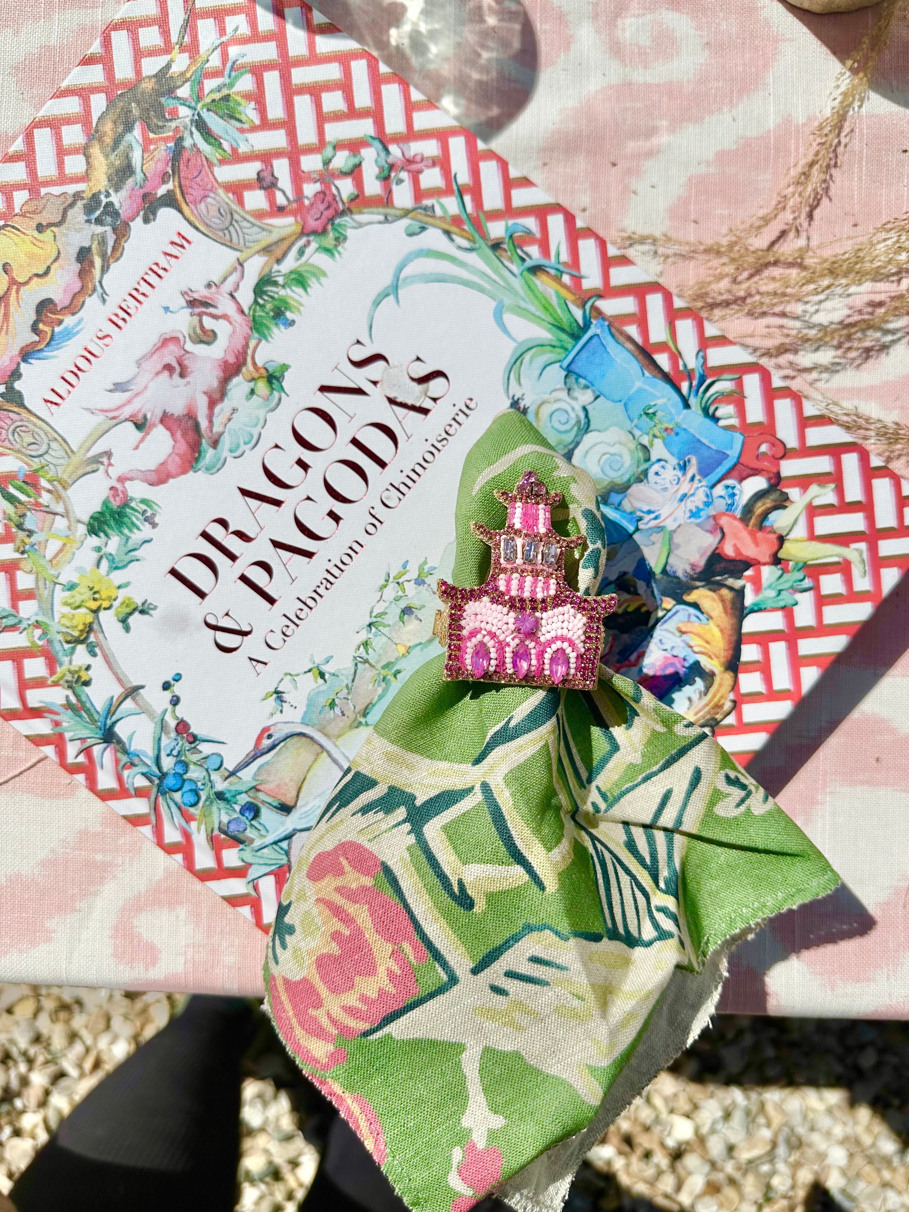 Pink Pagoda Napkin Ring