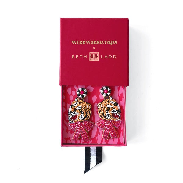 Fierce Tiger, Sassy Bow Earrings