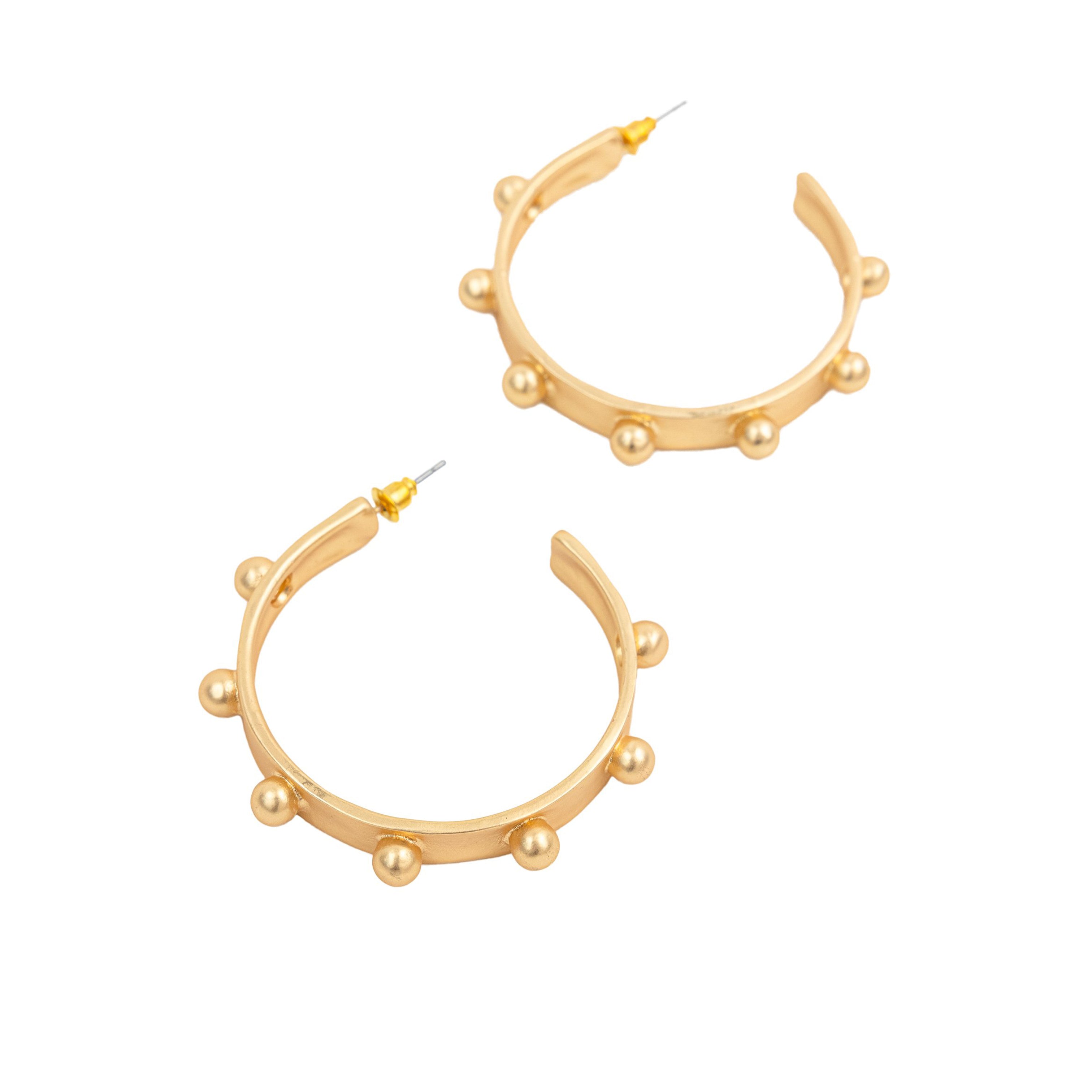 Jane Studded Hoops - CLICK FOR BOTH COLOR OPTIONS