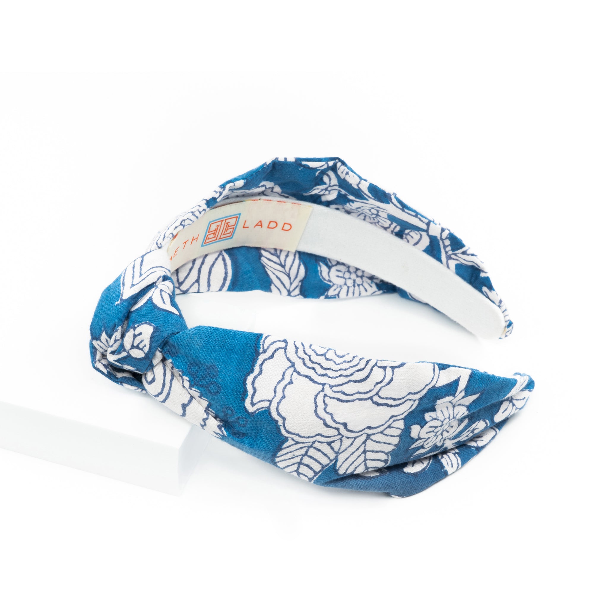 Block Print Headband in Sconset Blue