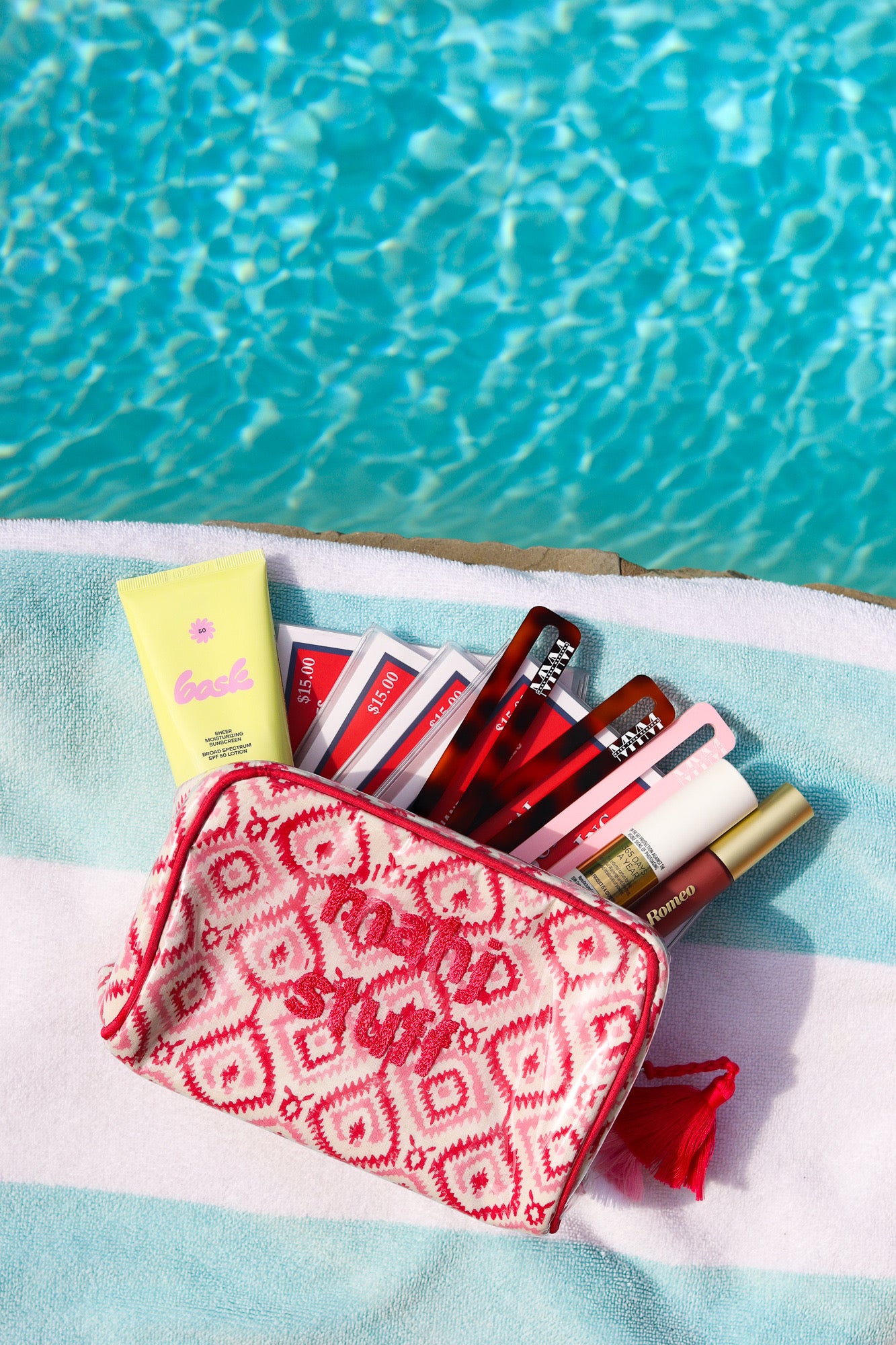 The Midi India Bag - Mark Your Mahjong Collab - Red/Pink Ikat - READY TO SHIP!