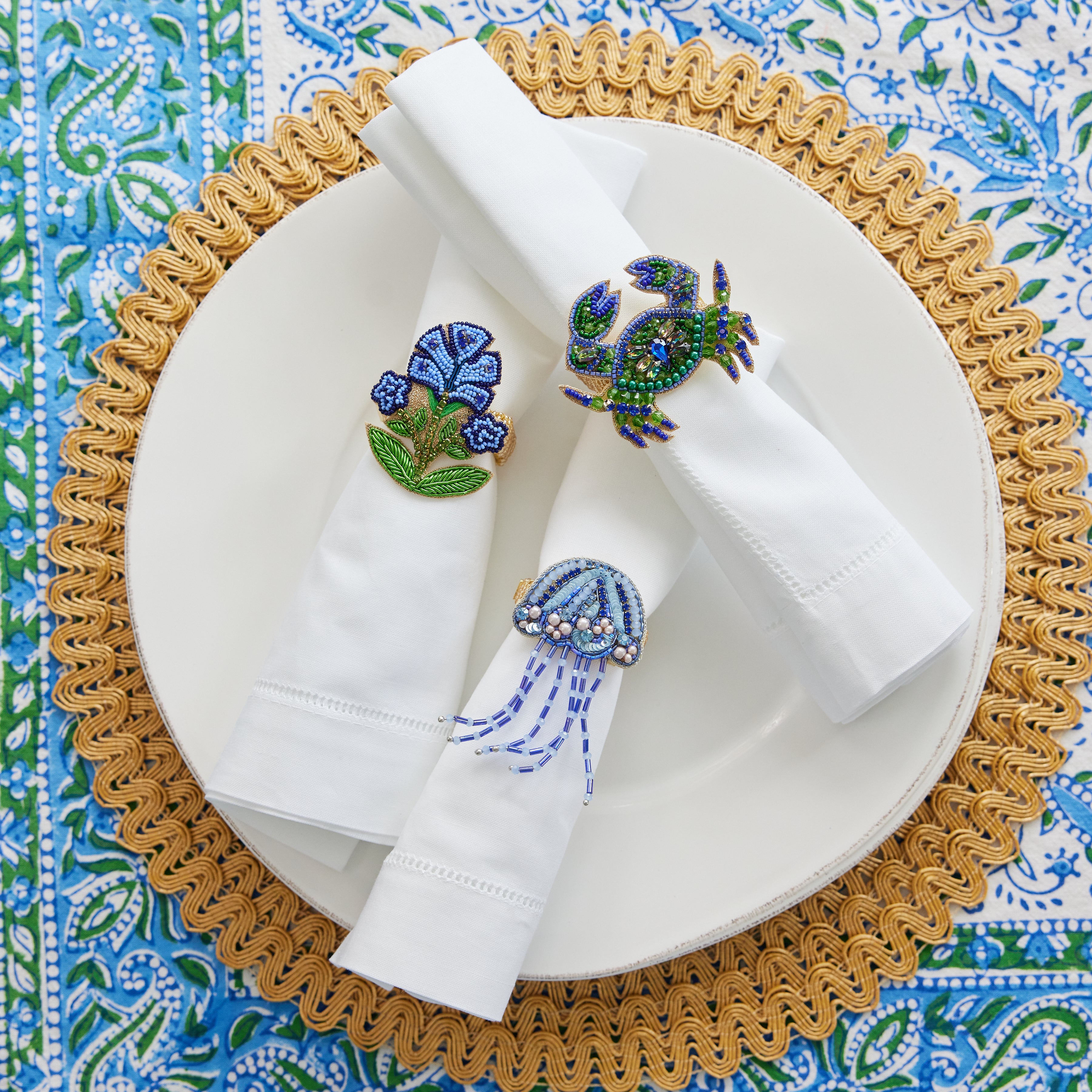 Crab sales napkin rings