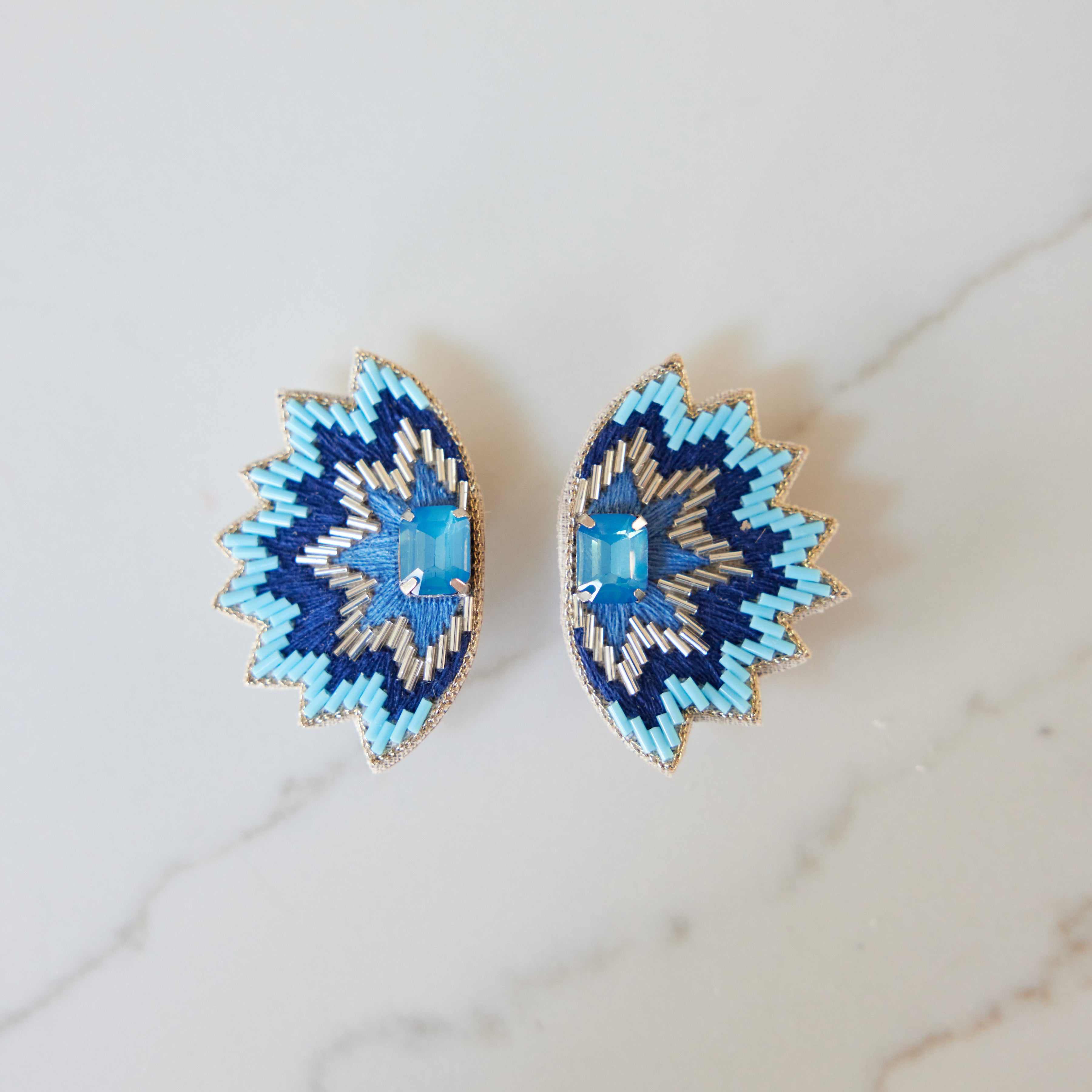 Soho Studs in Shades of Blue