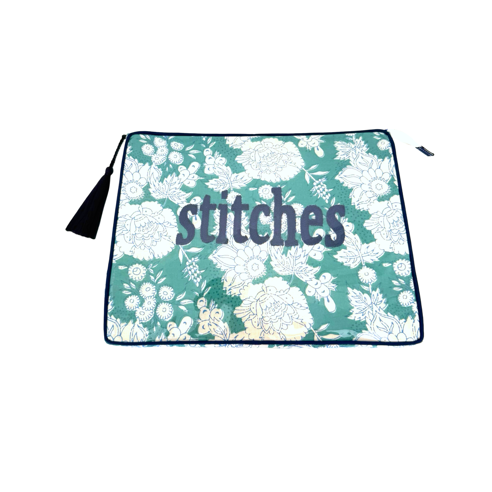 Turquoise/Blue Block Print Custom India Bags