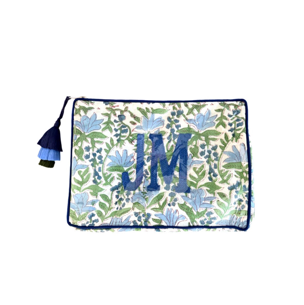 Blue and Green Block Print Custom India Bags