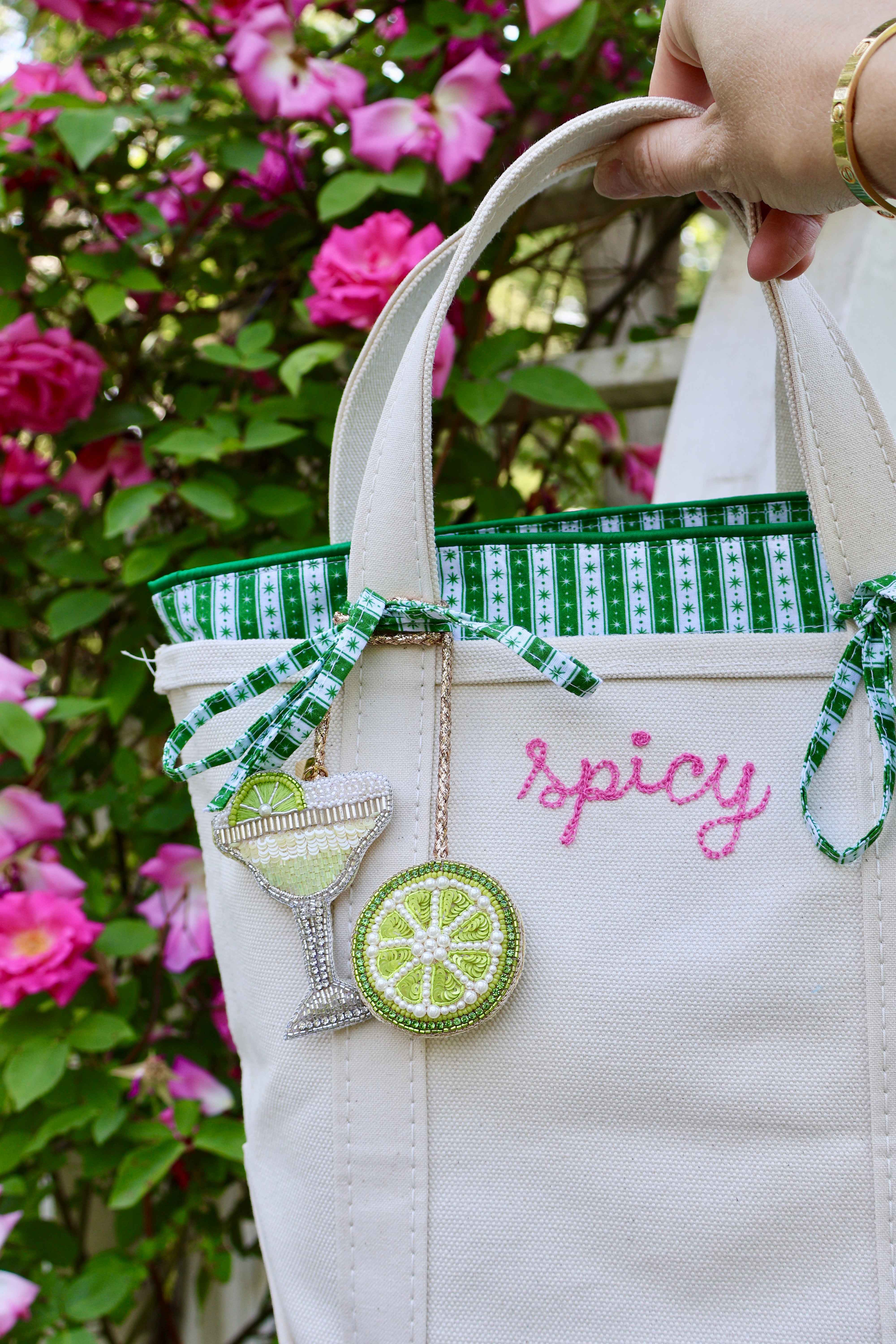 Small Tote Insert in Green