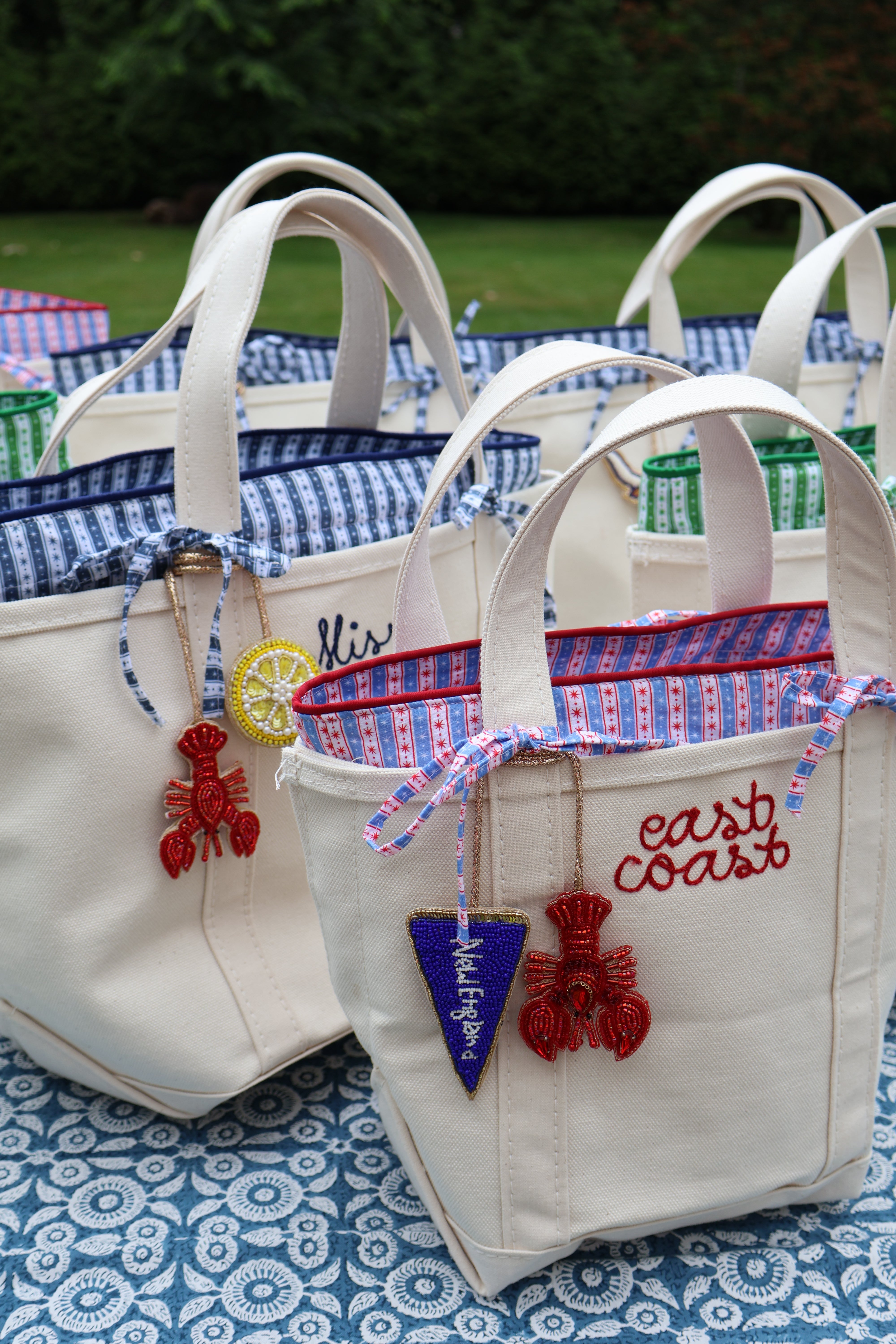 PRE-ORDER: Small Tote Insert in Red, White and Blue
