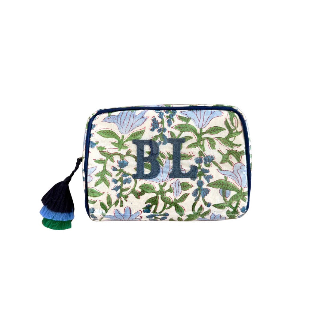 Blue and Green Block Print Custom India Bags