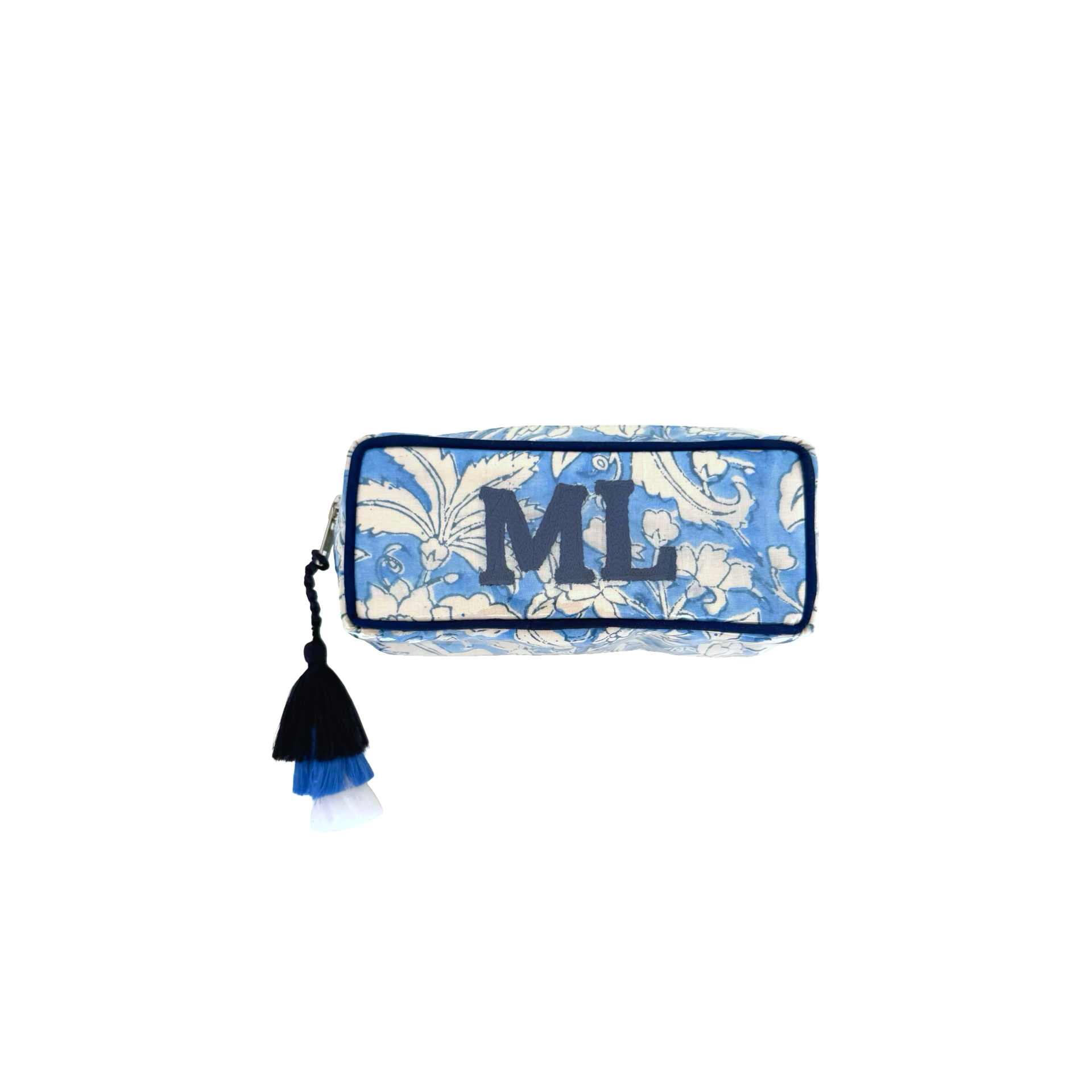 Carolina Blue Block Print Custom India Bags