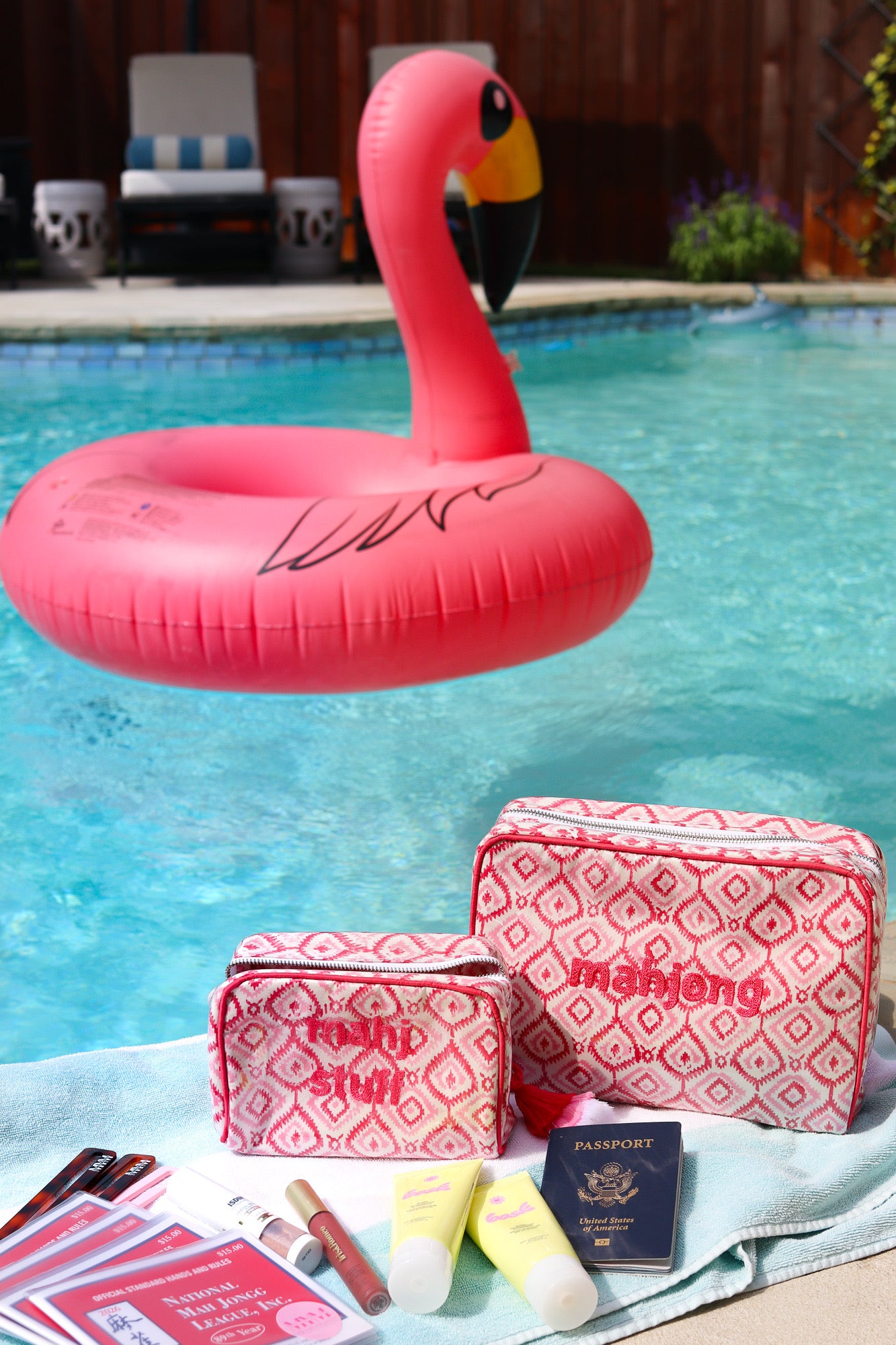 The Midi India Bag - Mark Your Mahjong Collab - Red/Pink Ikat - READY TO SHIP!