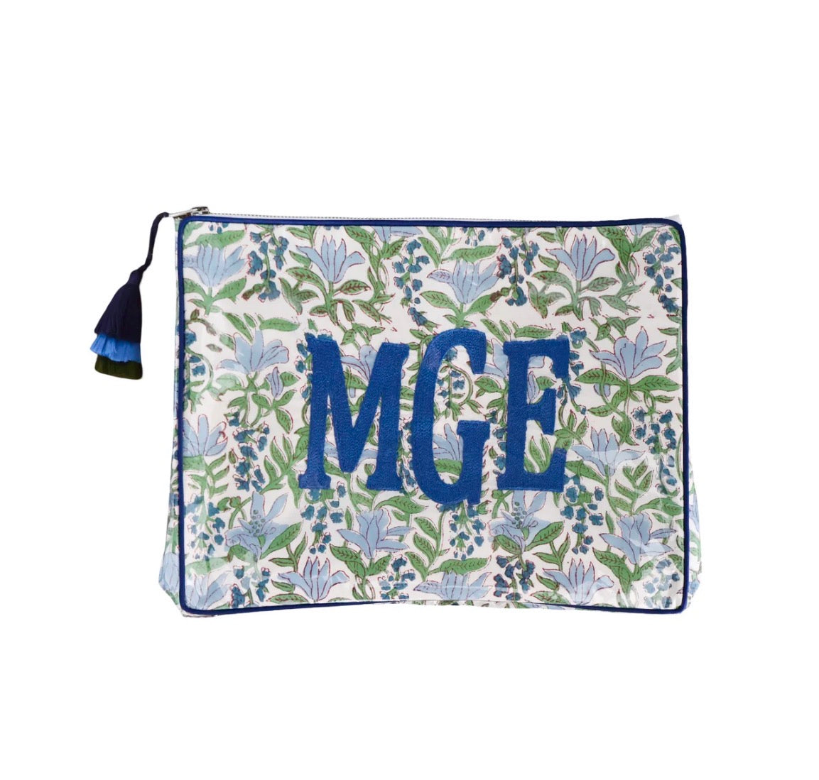 Blue and Green Block Print Custom India Bags
