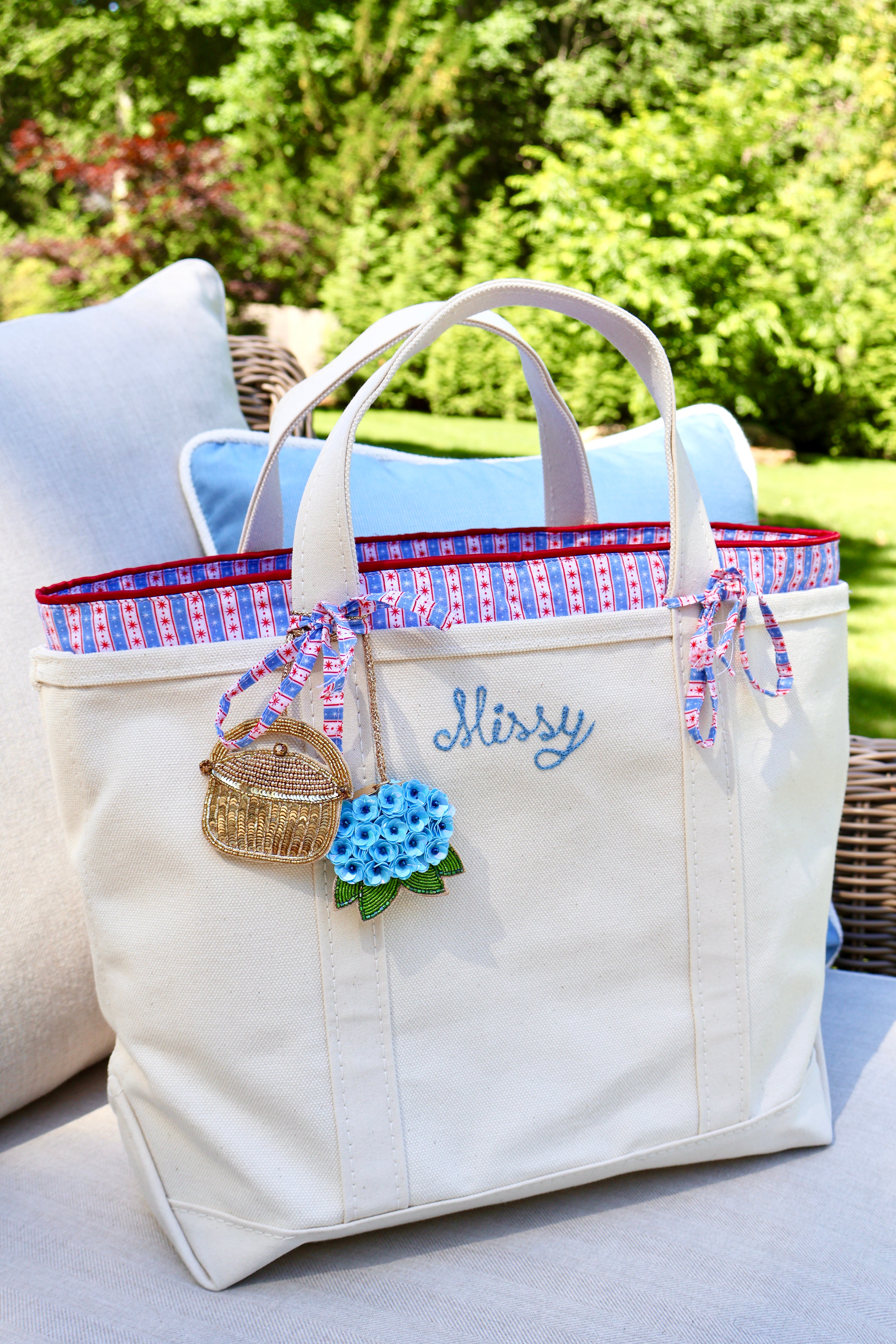 PRE-ORDER: Medium Tote Insert in Red, White and Blue