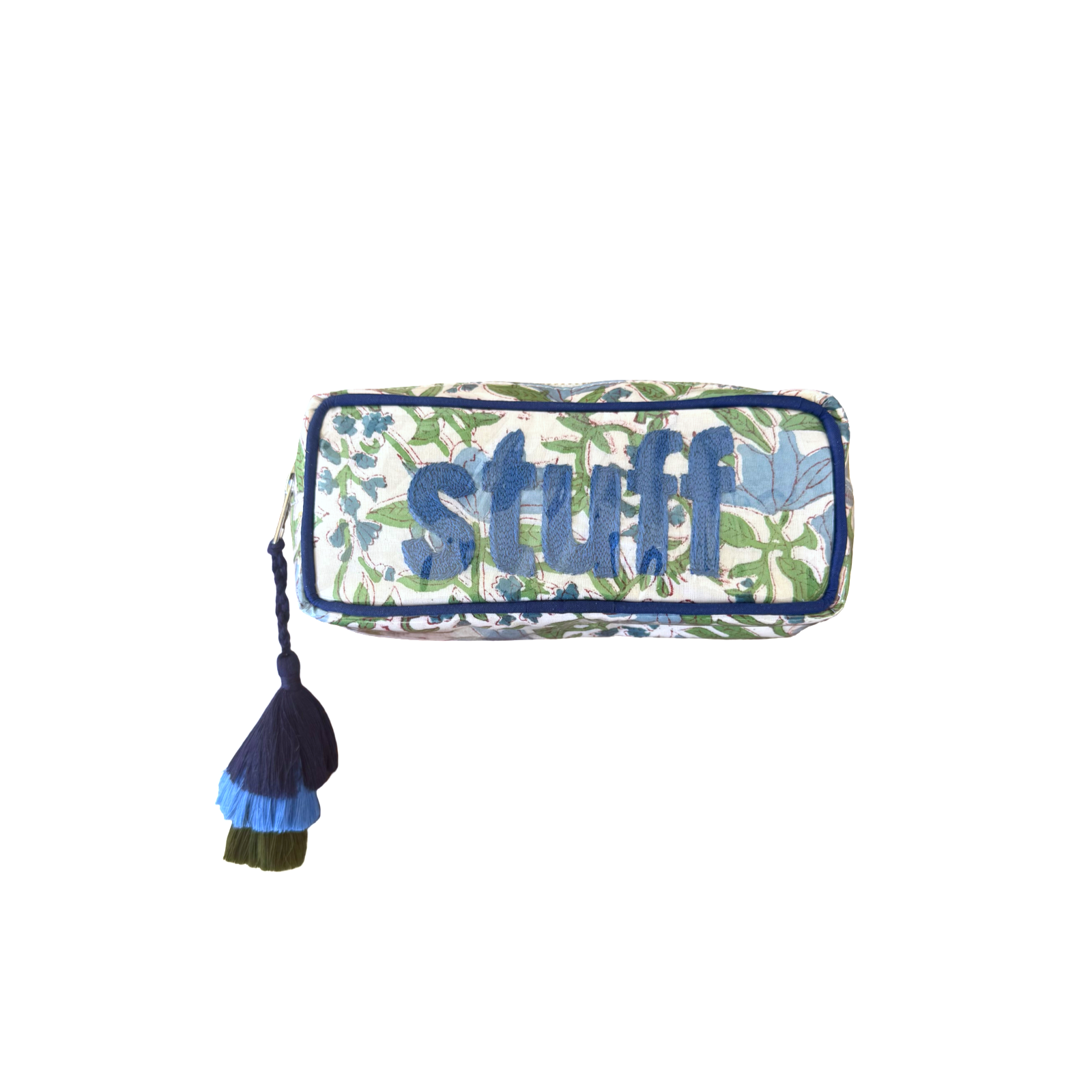 Blue and Green Block Print Custom India Bags