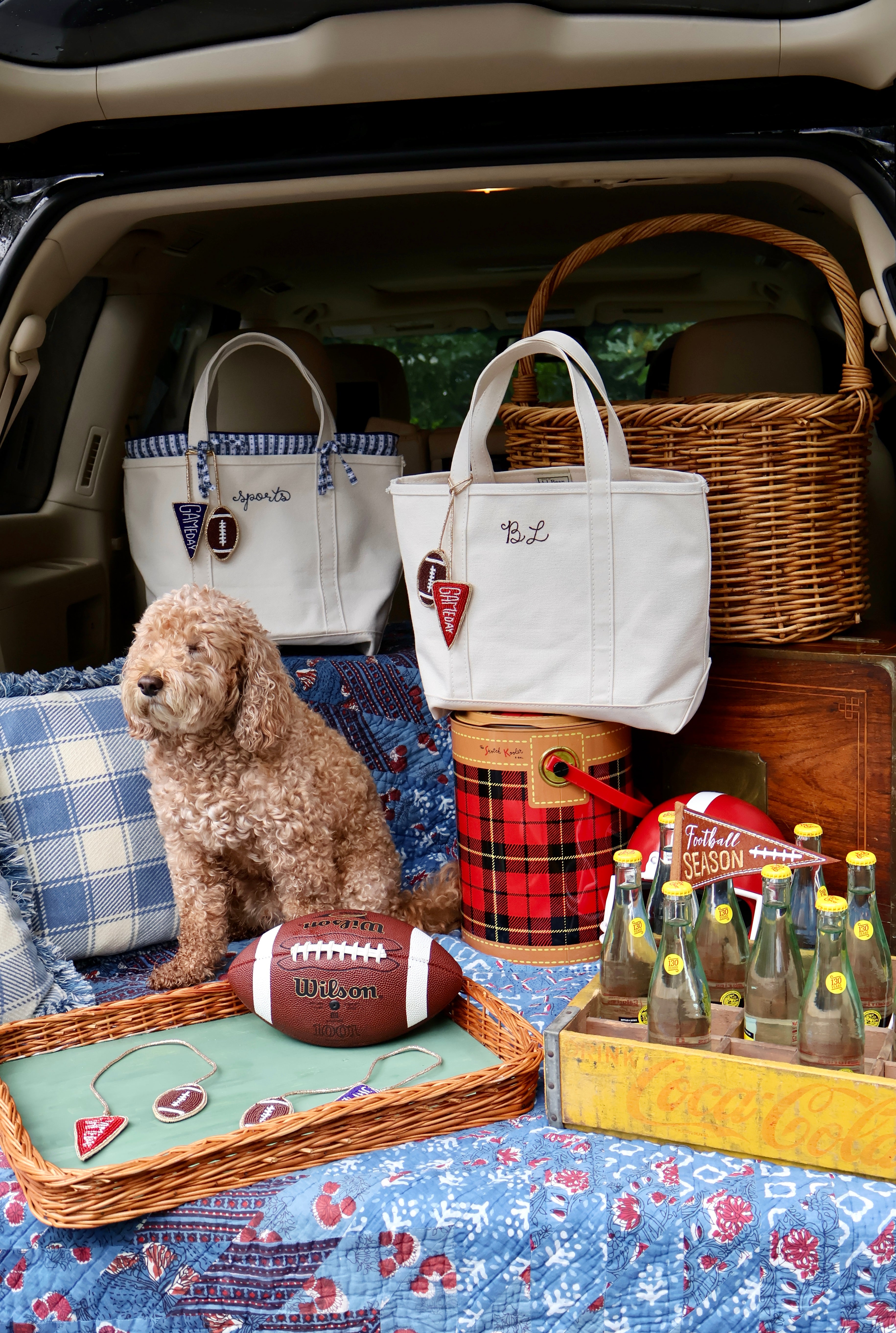 The Game Day Bag Charm in Blue