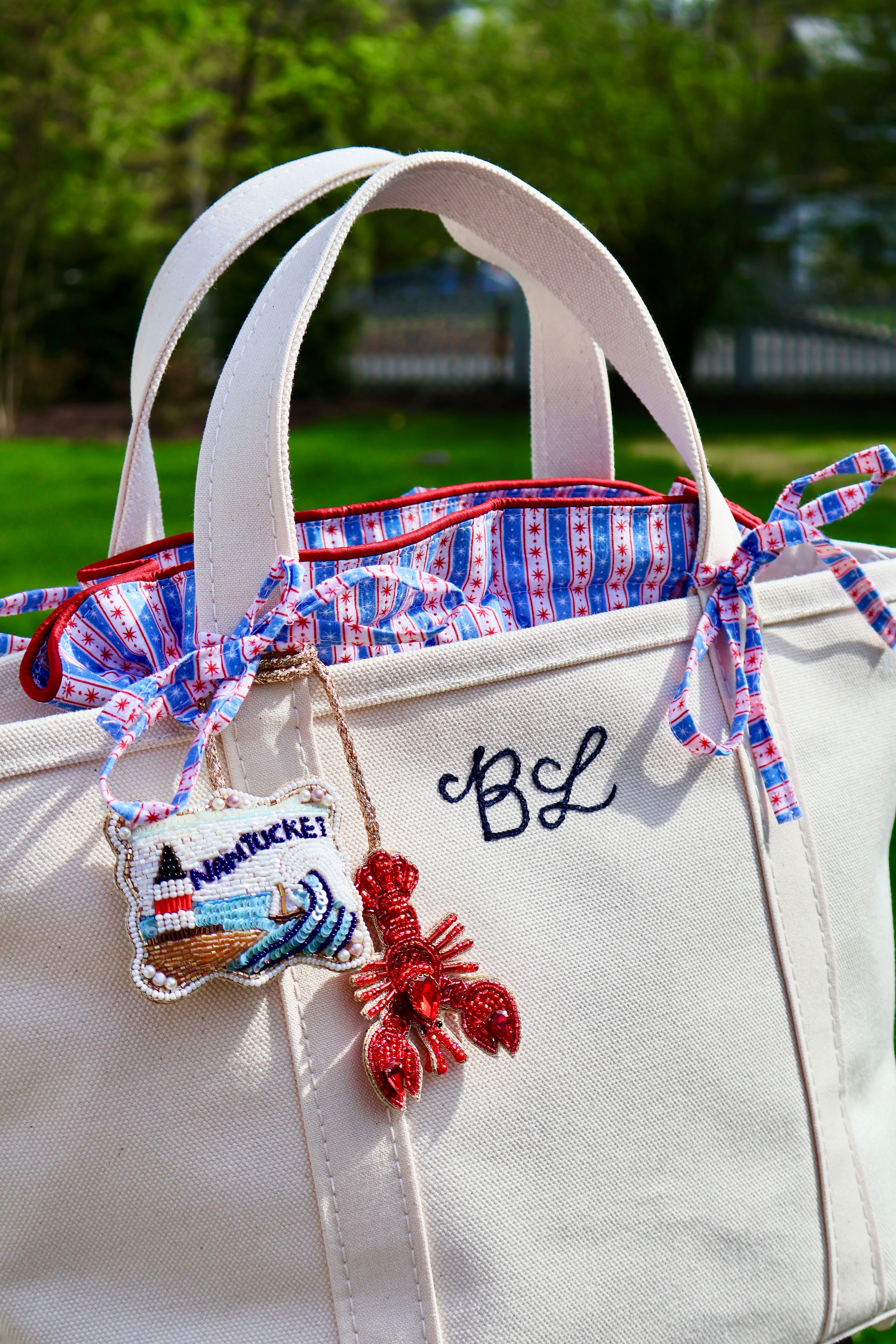 PRE-ORDER: Medium Tote Insert in Red, White and Blue