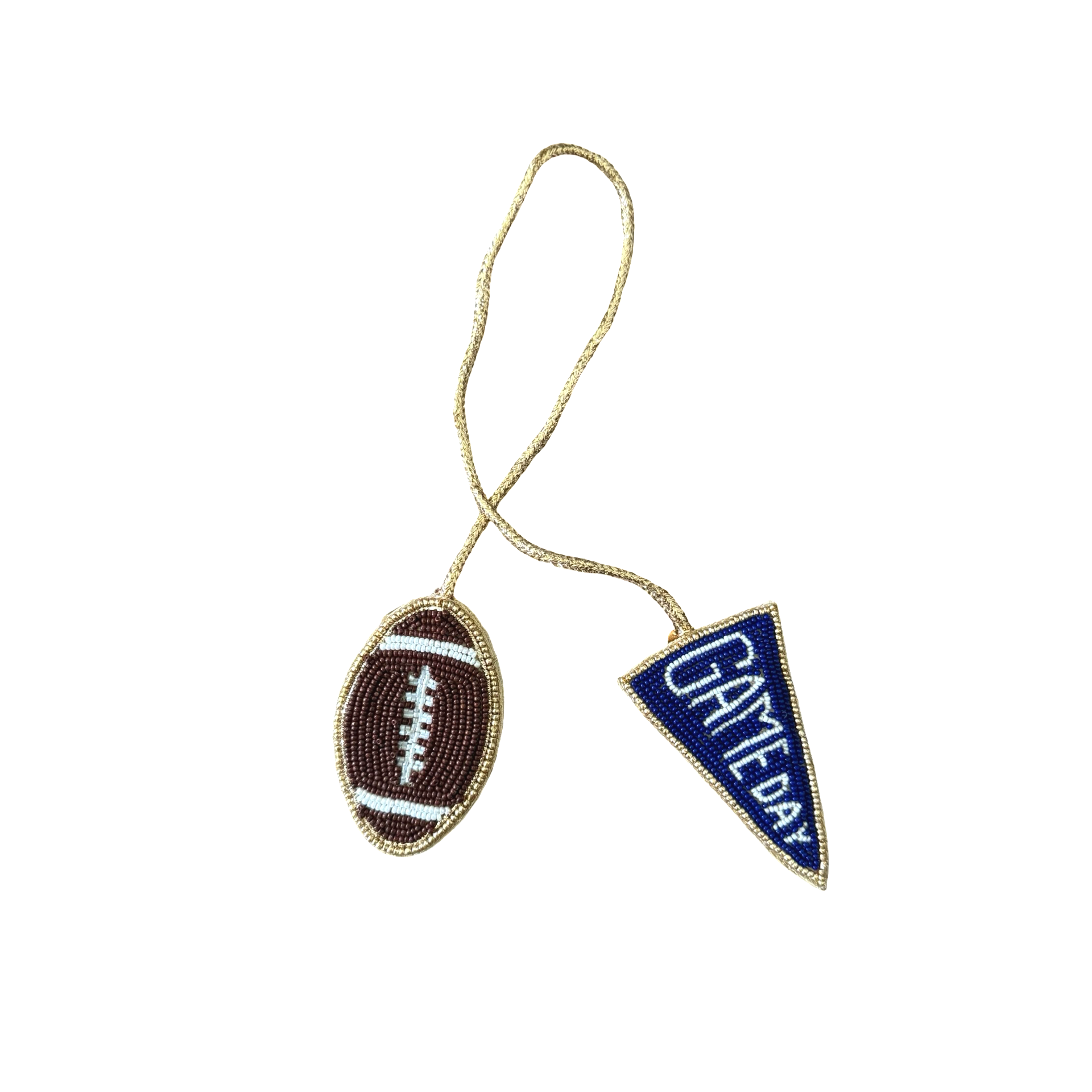 The Game Day Bag Charm in Blue