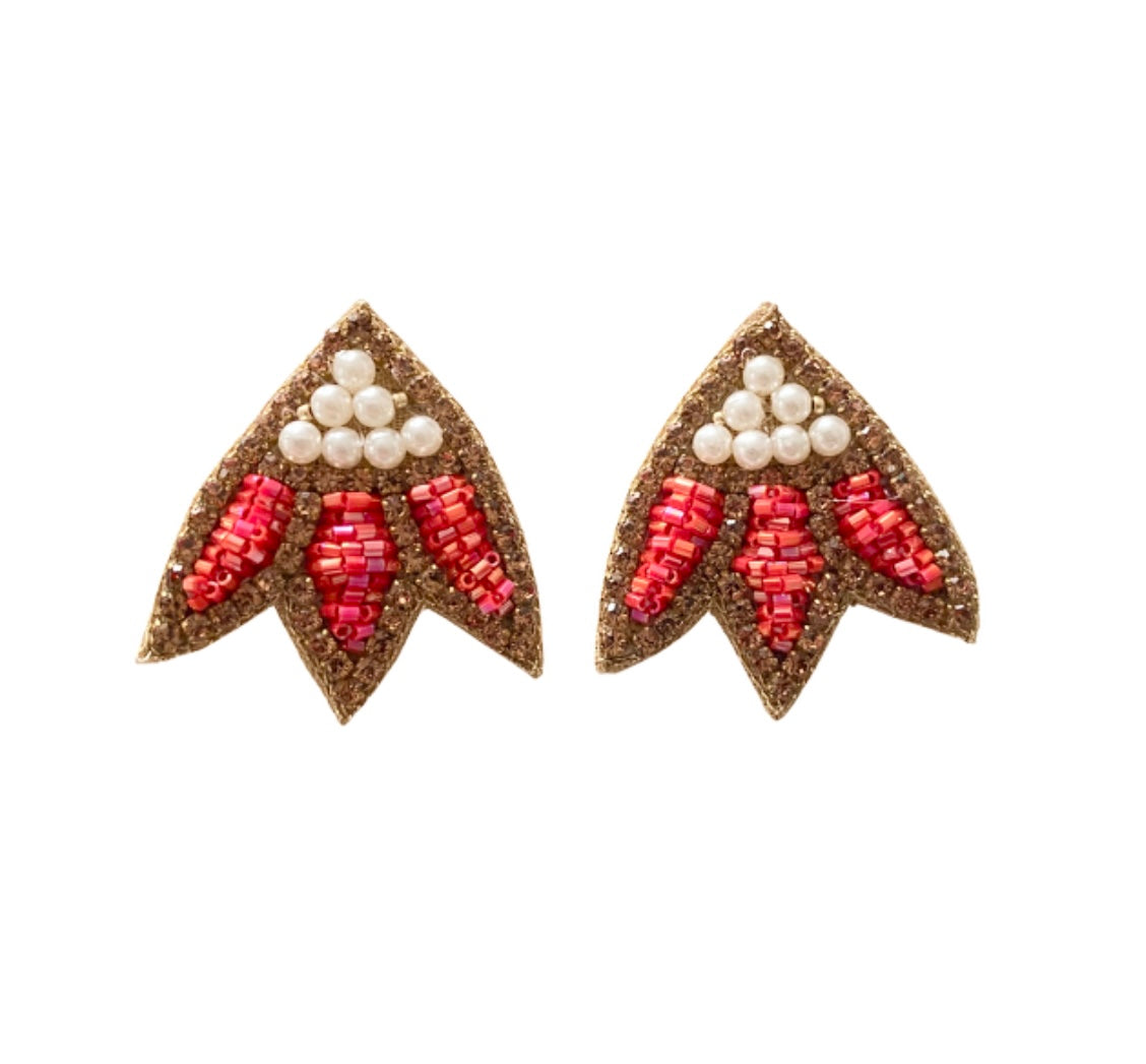 Calypso Studs in Red