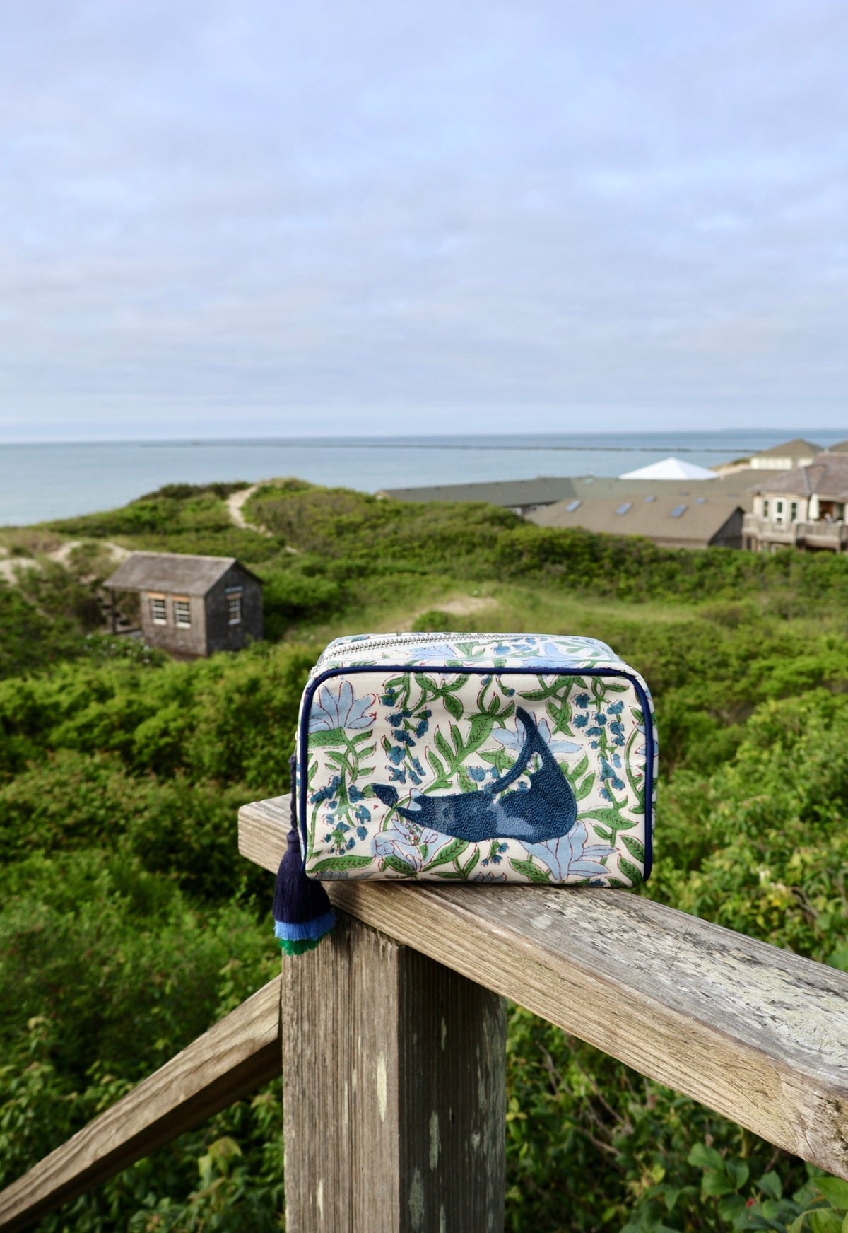 Blue and Green Block Print Custom India Bags | Beth Ladd Collections