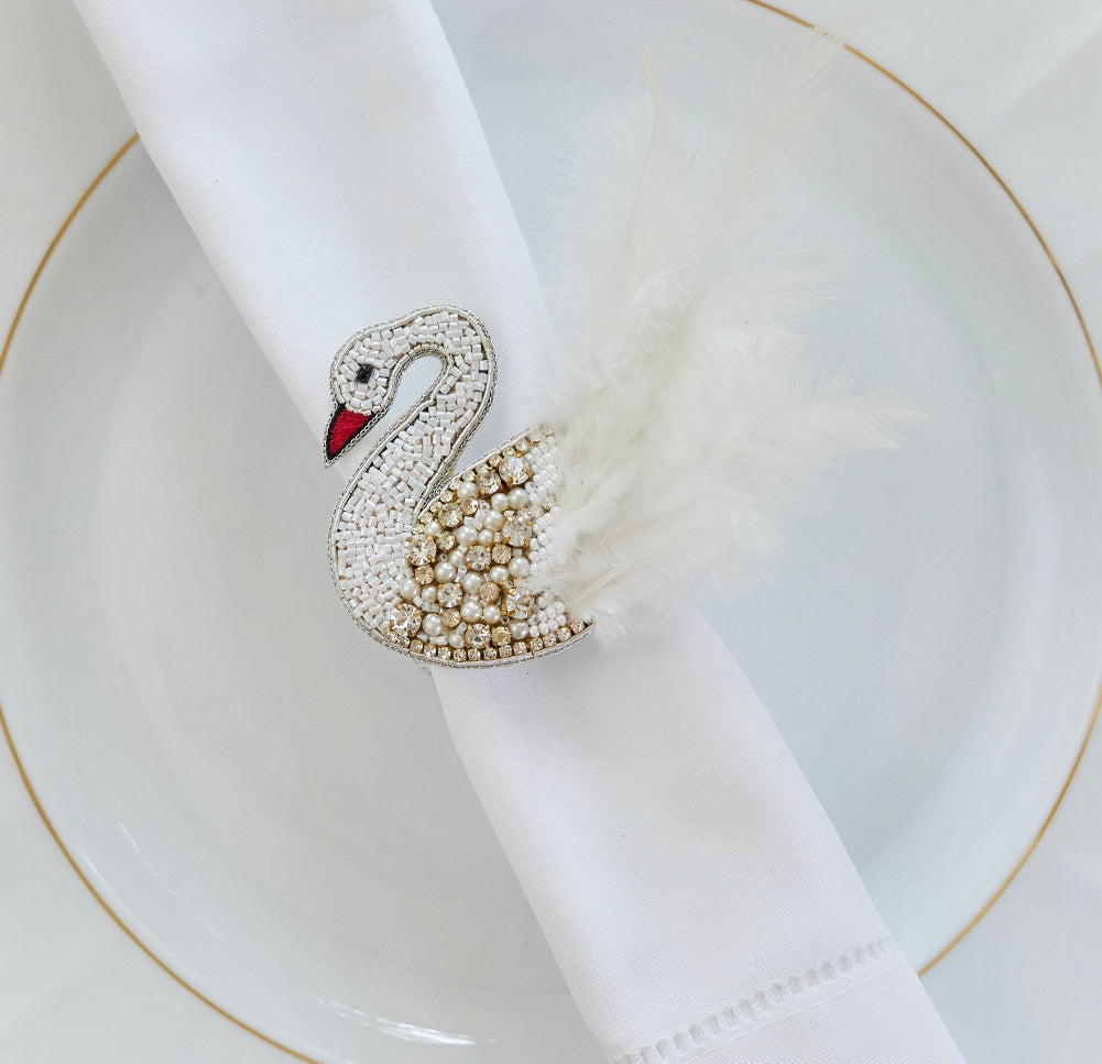 White Swan Napkin Ring