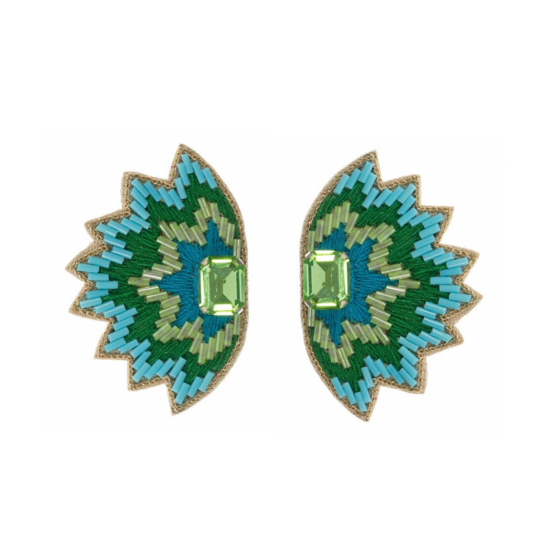 Soho Studs in Blue and Green