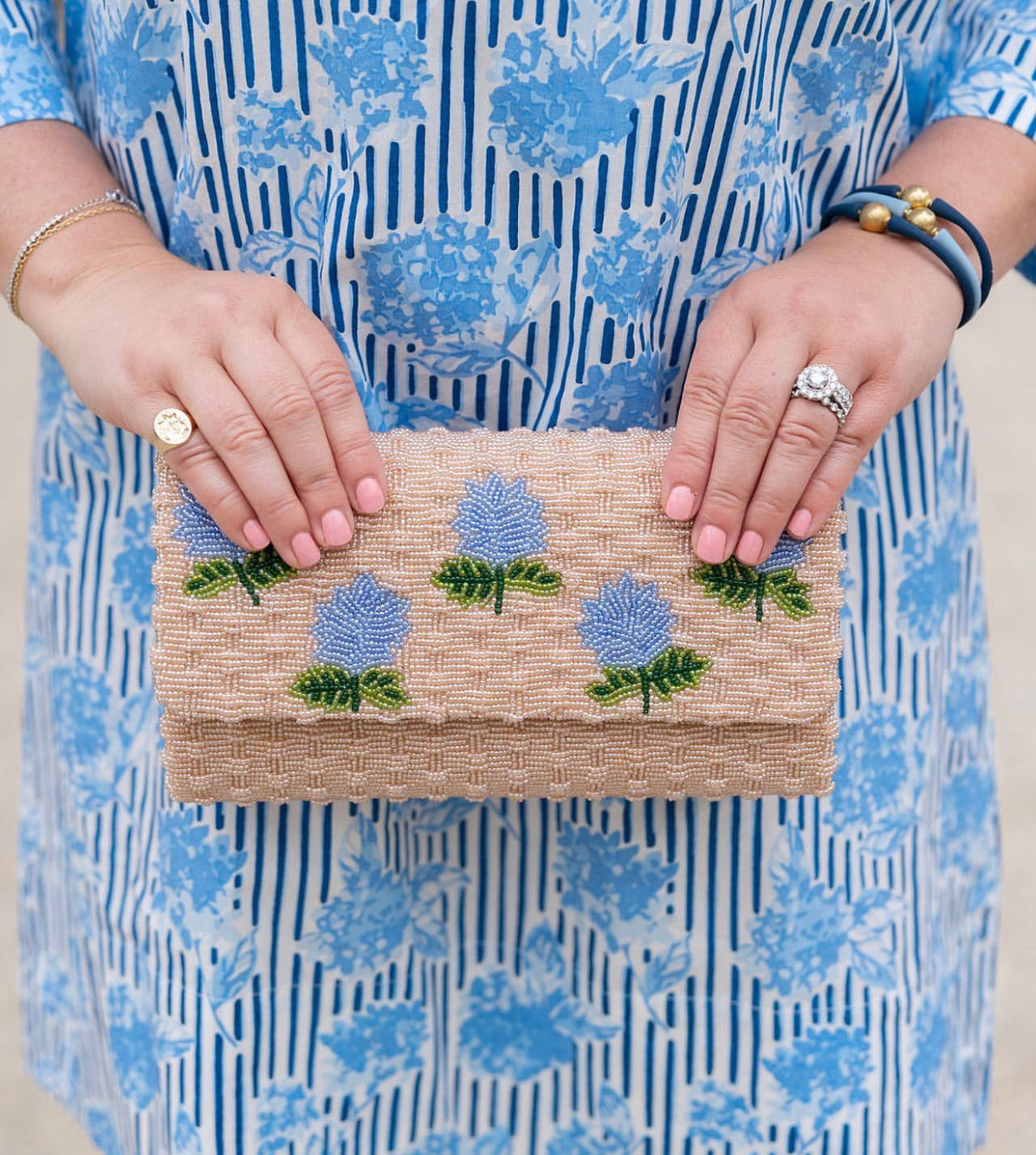 Hydrangea Basket Clutch