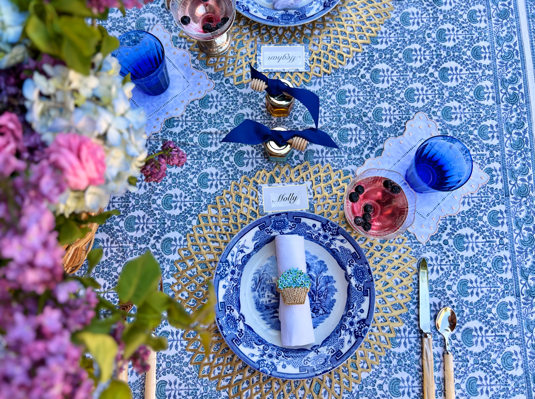 Hydrangea Basket Napkin Ring