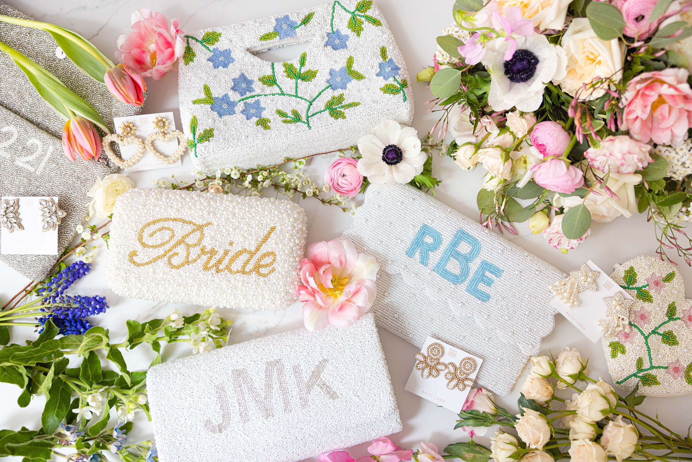 beaded bridal handbags clutches