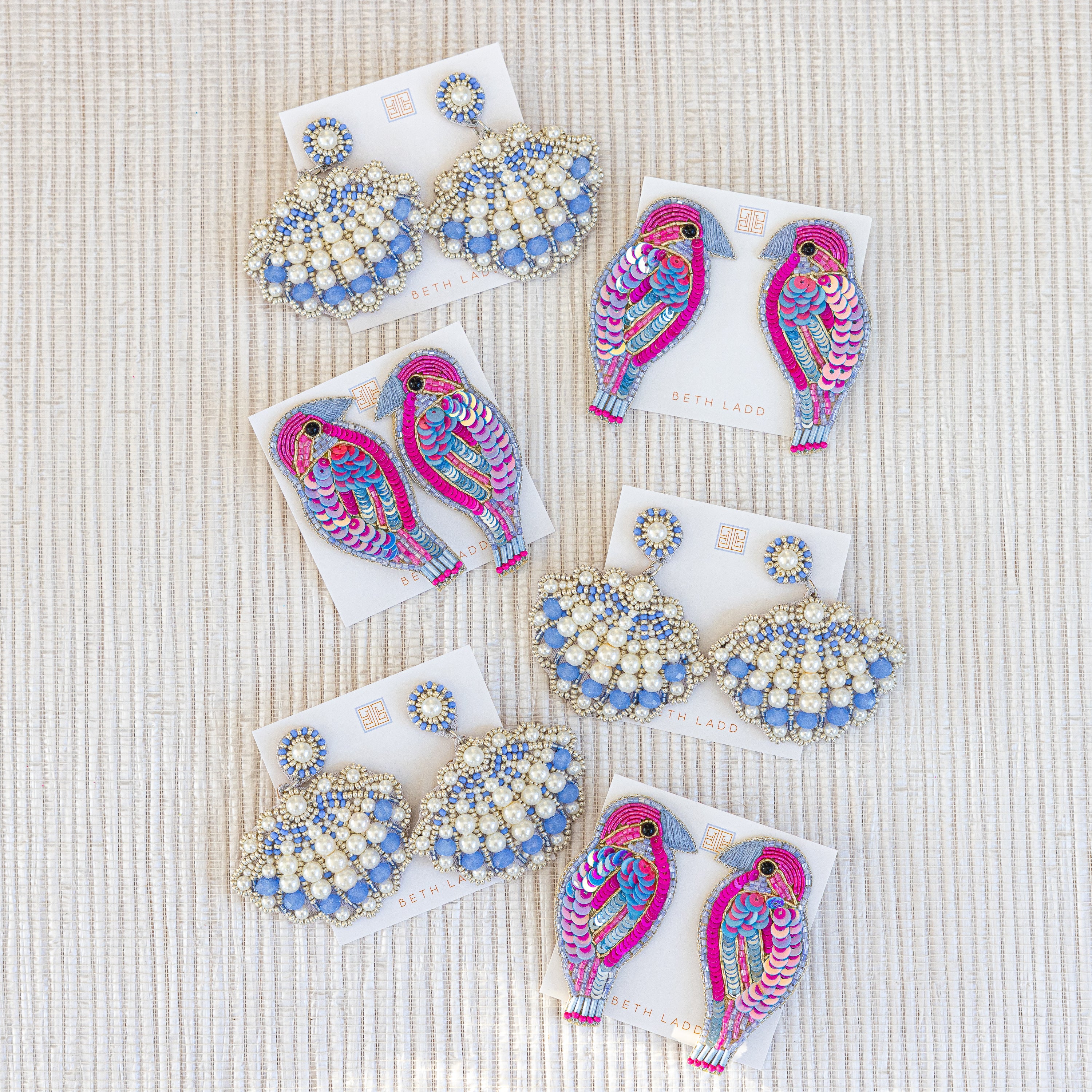 Periwinkle & Pearl Shell Earrings