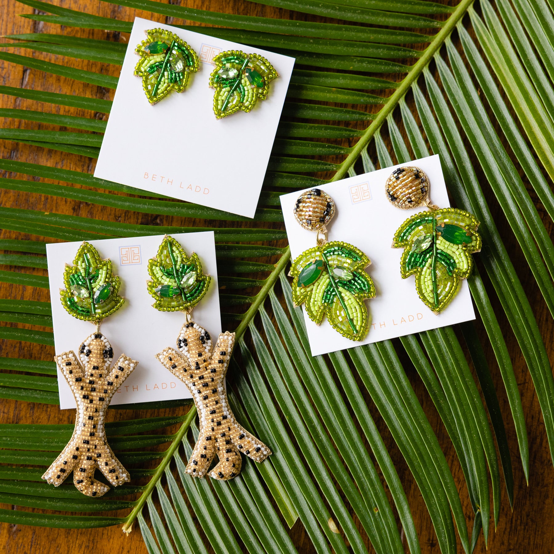 Leopard Leaf Earrings