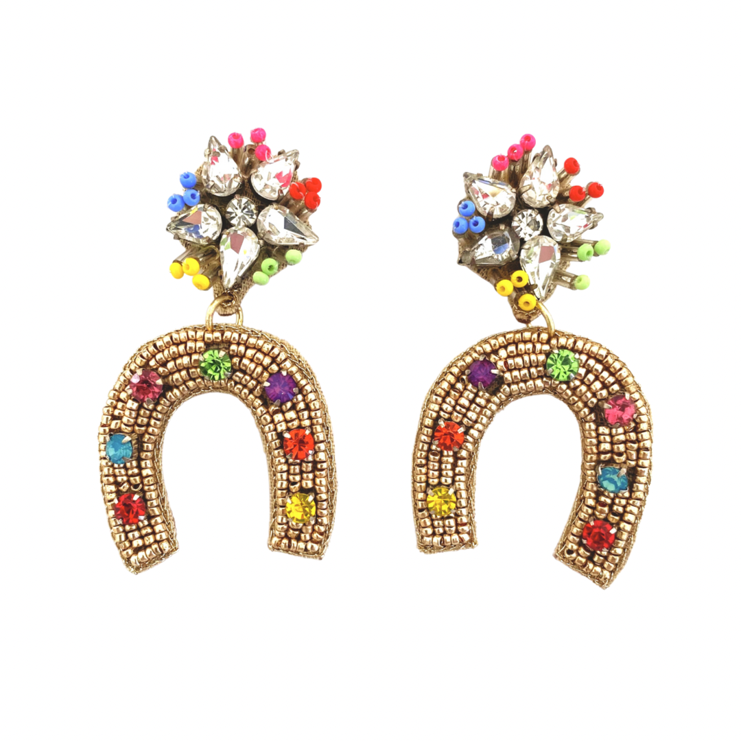 Colorful Horseshoe Earrings