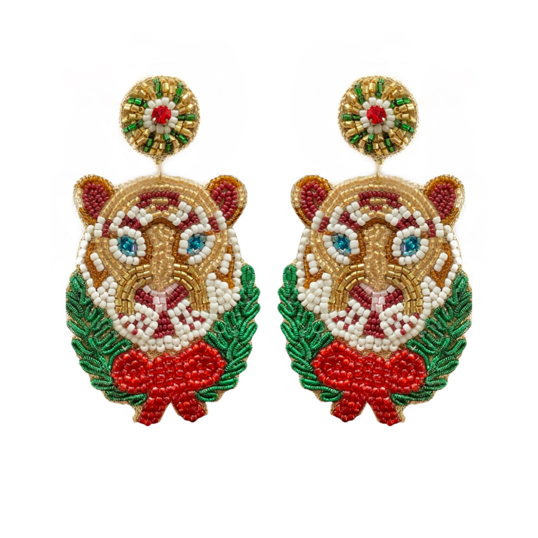 Festive Tiger Earrings